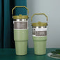 Thermal Water Bottle With Straw Outdoor Sport Coffee Cup Car Insulated Cup Tumbler Vacuum Flask Travel Thermal Mug 20oz/30oz