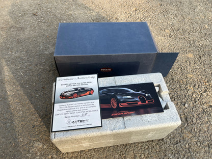 Original 1:18 Model,Autoart BUGATTI Veyron 16.4 Super Sport World Record Edition,Alloy Car Model for Display,Gift and Collect