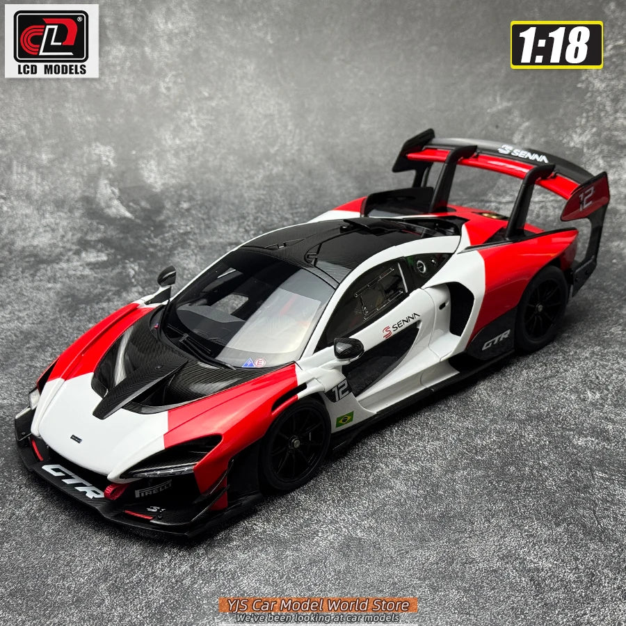 LCD Diecast car model 1:18 McLaren Senna GTR car model metal static display collection