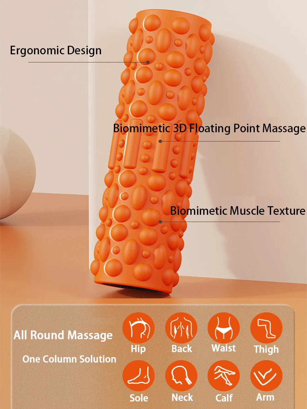 Rechargeable 5 Gears Vibrating Massage Ball Portable Peanut Massager Vibrating Foam Roller For Fitness Mobility Yoga Relaxation