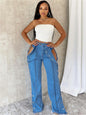 Streetwear Denim Trousers Fall Clothing Women Double Side Button Up Straight Jeans Pants Cowboy Denim Pant Jean Trousers Bottoms