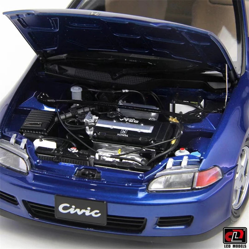 LCD 1/18 Car Model Honda Civic Mk5 EG6 Car Model Simulation Model Diecast Model Collect Ornaments Boy Custom Birthday Toy Gift