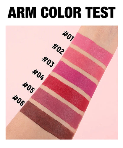 Matte Lipstick Pencil Waterproof Long Lasting Non-Stick Cup Sexy Red Matte Solid Lip Gloss Nude Pink Lipstick Pen Makeup -6 Colors