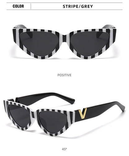 INS Cat Eye Sunglasses Women 2026 Fashion Triangle Vintage Sun Glasses Female Brand Designer Retro Glasses Shades Oculos De Sol