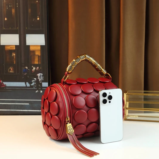 Handmade casual shoulder handbag for women