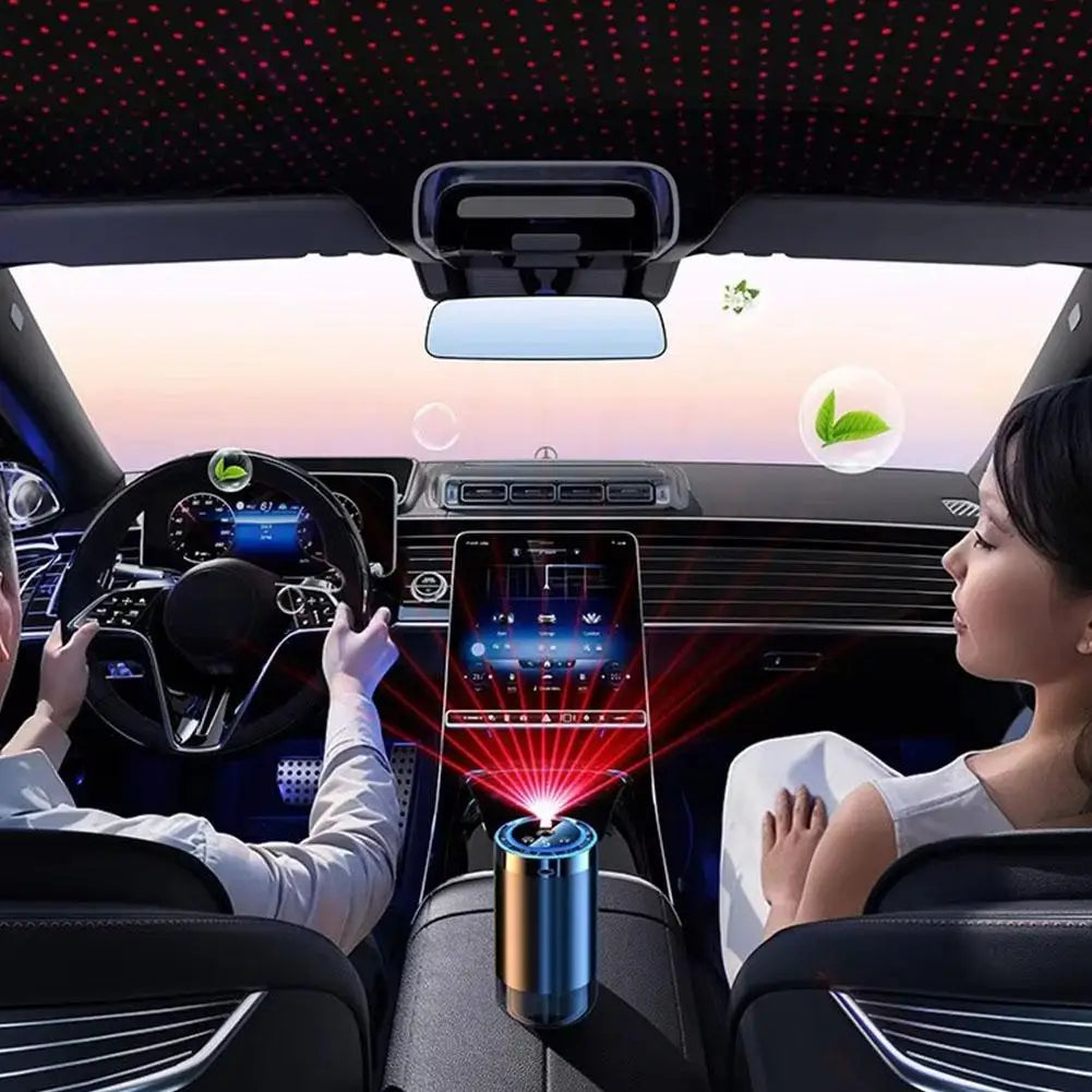 Smart Car Air Freshener Car Fragrance Diffuser Auto Adjustable Modes RGB Music Syncing Light And Starry Sky Projection ﻿