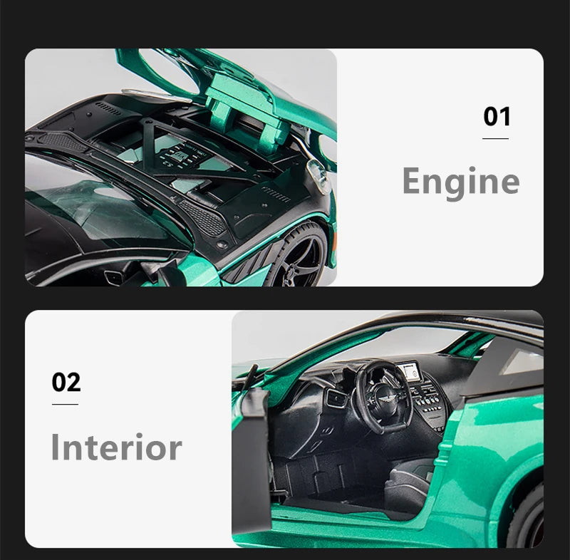 Aston Martin DBS Superleggera 1:24 Alloy Sports Car Diecasts & Toy Vehicles Metal Car Model Simulation Collection Toys Gift