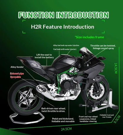 Kawasaki H2R motorcycle scale 1:9  model alloy simulation motorcycle model hand-made ornaments gift