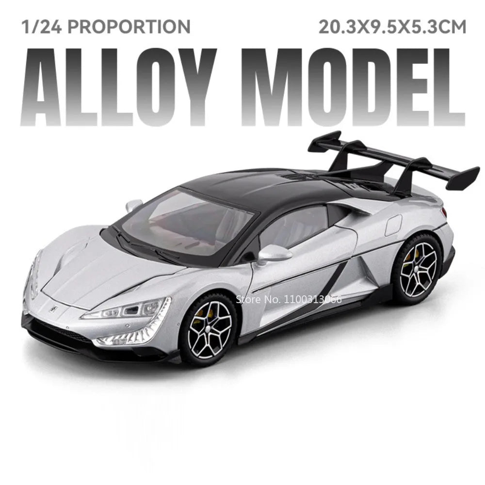 BYD YANGWANG U9 1:24 Cars Miniature Models Toys Wheel Shock Absorption Light Music Supercar