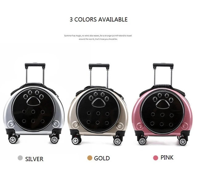 New Model 2 in 1 Breathable Portable Travel Pet Carrier Back Pack with Telescopic Walking Handle Dog Stroller