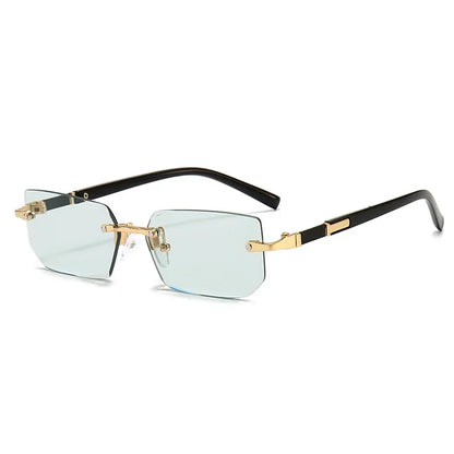Fashion Punk Square Sunglasses Women Luxury Brand Small Frame Sun Glasses Female Rectangle Metal Mirror Oculos De Sol