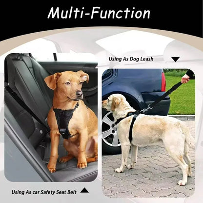 Pet Car Safety Seat Belt Nylon Headrest Restraint Harness Leash Adjustable for Dogs And Cats Travel Vehicle Accessory