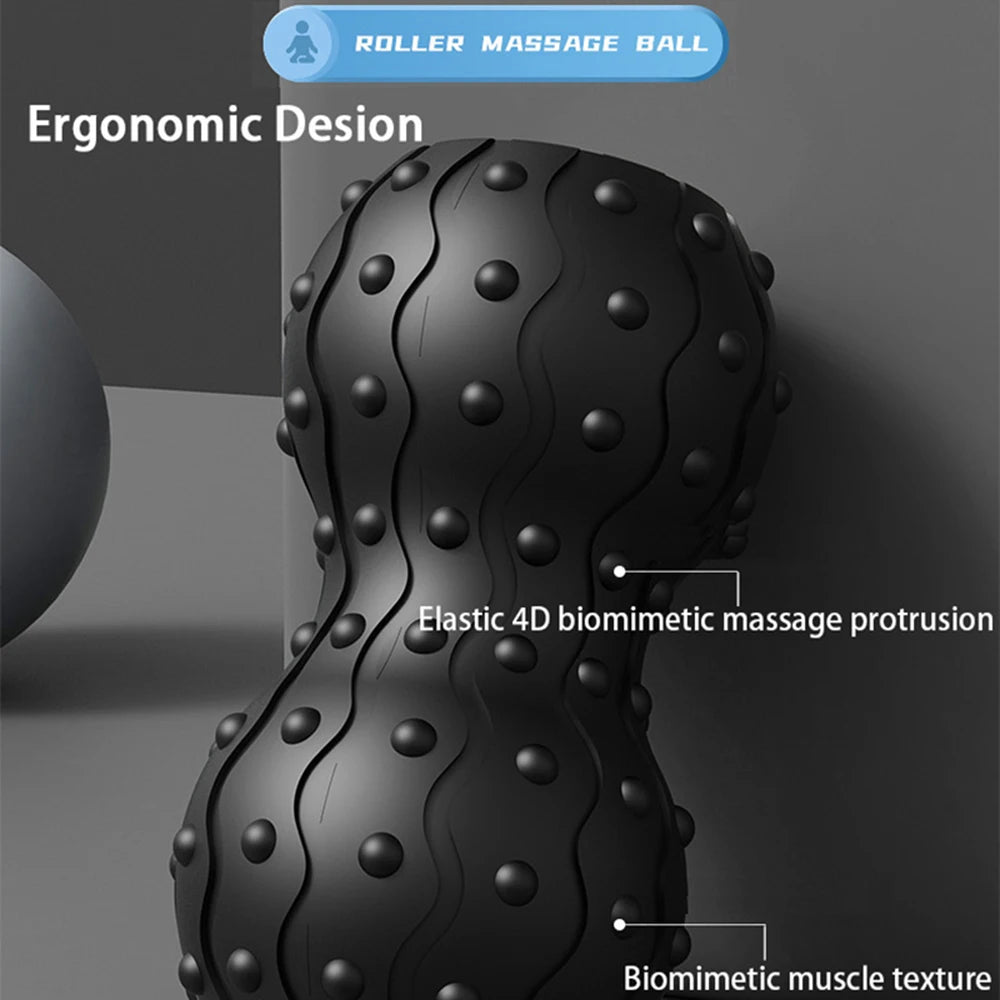 Rechargeable 5 Gears Vibrating Massage Ball Portable Peanut Massager Vibrating Foam Roller For Fitness Mobility Yoga Relaxation