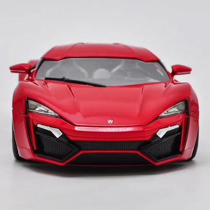 W Motors Lykan Hypersport Diecast 1:18 Scale JADA Car Alloy Simulation, Car Model Classic Collection, Souvenir Static Display Ornaments Gift