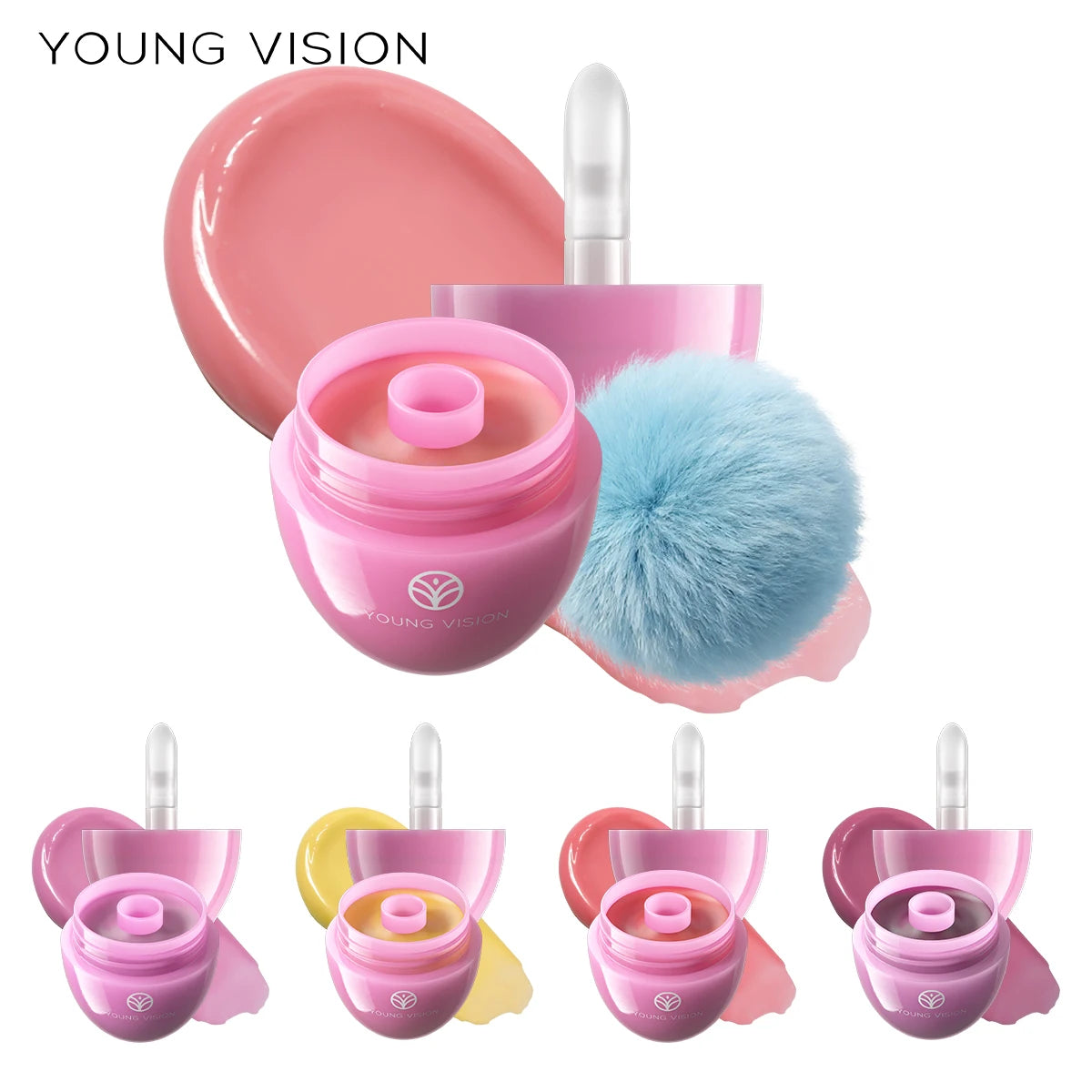 5-Color Lip Mask - Cherry & Strawberry Scented Jelly, Moisturizing Lip Care, Repair & Fade Lip Lines, For Lipitis Relief