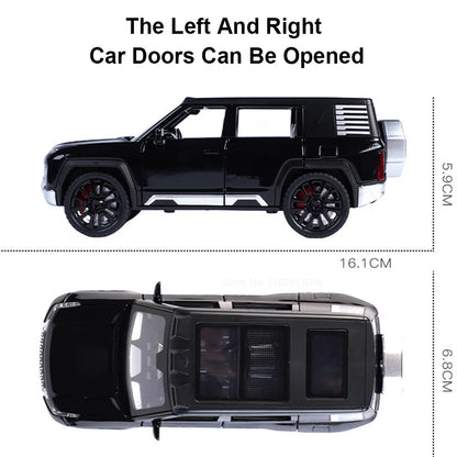 1/32 Alloy Model Cars BYD Look Up Off-road Vehicles Diecasts Model Toy 6 Doors Can Be Opened with Light Sound SUV for Gifts