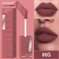 DUNUF  8-color matte velvet smooth easy-to-apply square tube lip gloss waterproof three-dimensional plumping lipstick