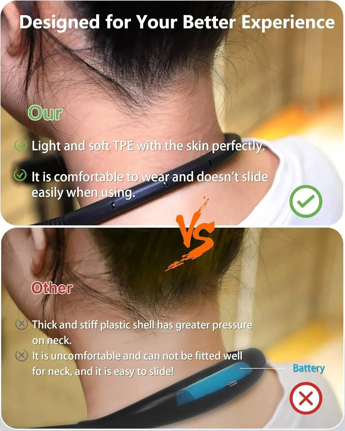 LED Neck Light 3 Modes Hug Reading Lamp Portable Rechargeable Book Lamp Novelty Flashlight Book Lamp Night Light Neck Light