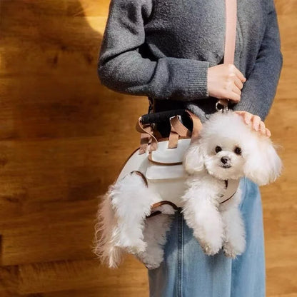 Single shoulder crossbody bag for small and medium dogs, multi-functional pet carrier for walking