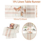 Easter Bunny Polyester Table Runner Happy Easter Decorations for Home Rabbit Butterfly Table Cloth Easter Party Supplies
