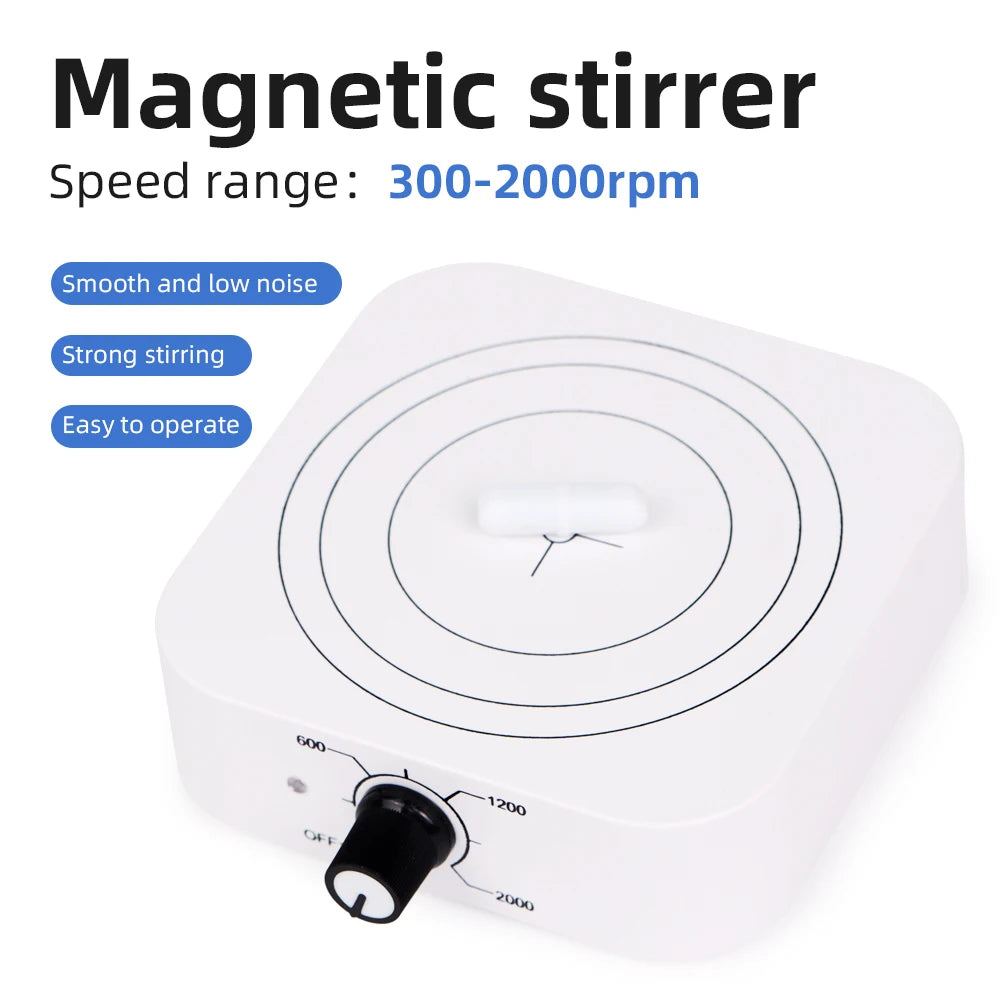 Magnetic Stirrer 1L 300-2000RPM Kitchen / Laboratory Magnetic Mixer Portable Stirrers Machine with Mini Stir Plate Agitator EU Plug