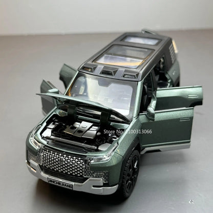 1/32 Alloy Model Cars BYD Look Up Off-road Vehicles Diecasts Model Toy 6 Doors Can Be Opened with Light Sound SUV for Gifts