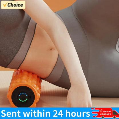 Electric Vibrating Foam Roller Massage Column Rechargeable Exercise Roller 5 Modes Muscle Roller for Yoga Pilates