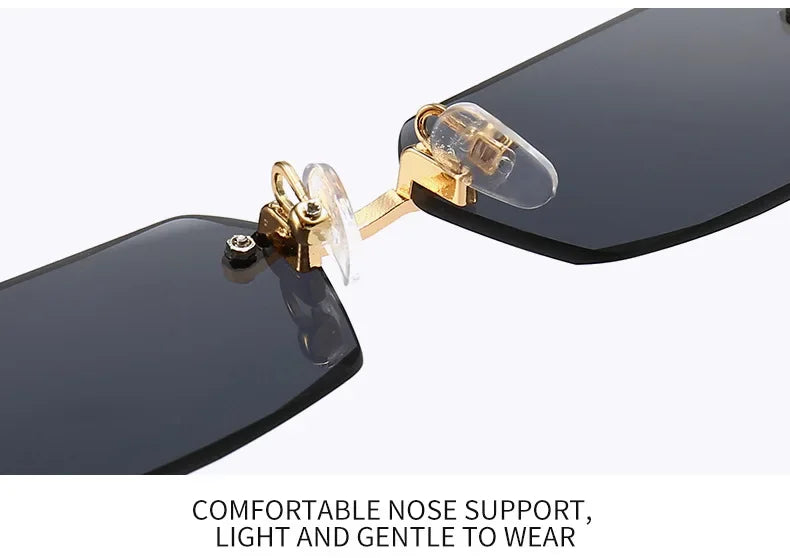 Fashion Punk Square Sunglasses Women Luxury Brand Small Frame Sun Glasses Female Rectangle Metal Mirror Oculos De Sol