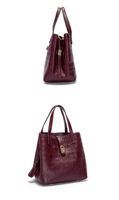 CH Classic Simple Solid Color Women's New Large Capacity Handbag Letter Element Women's Handbag