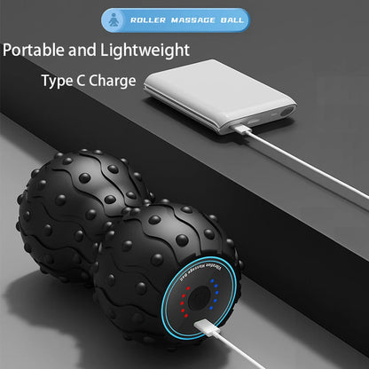 Rechargeable 5 Gears Vibrating Massage Ball Portable Peanut Massager Vibrating Foam Roller For Fitness Mobility Yoga Relaxation