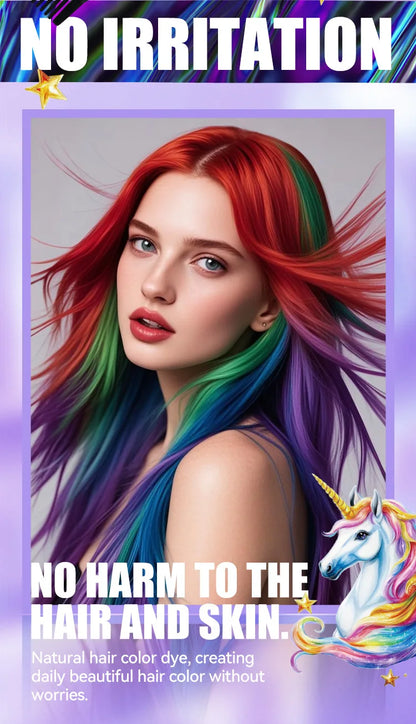 Disposable Hair Color Brush Washable Temporary Dye Comb No Loss Folding Styling Stick For Home DIY Colorful