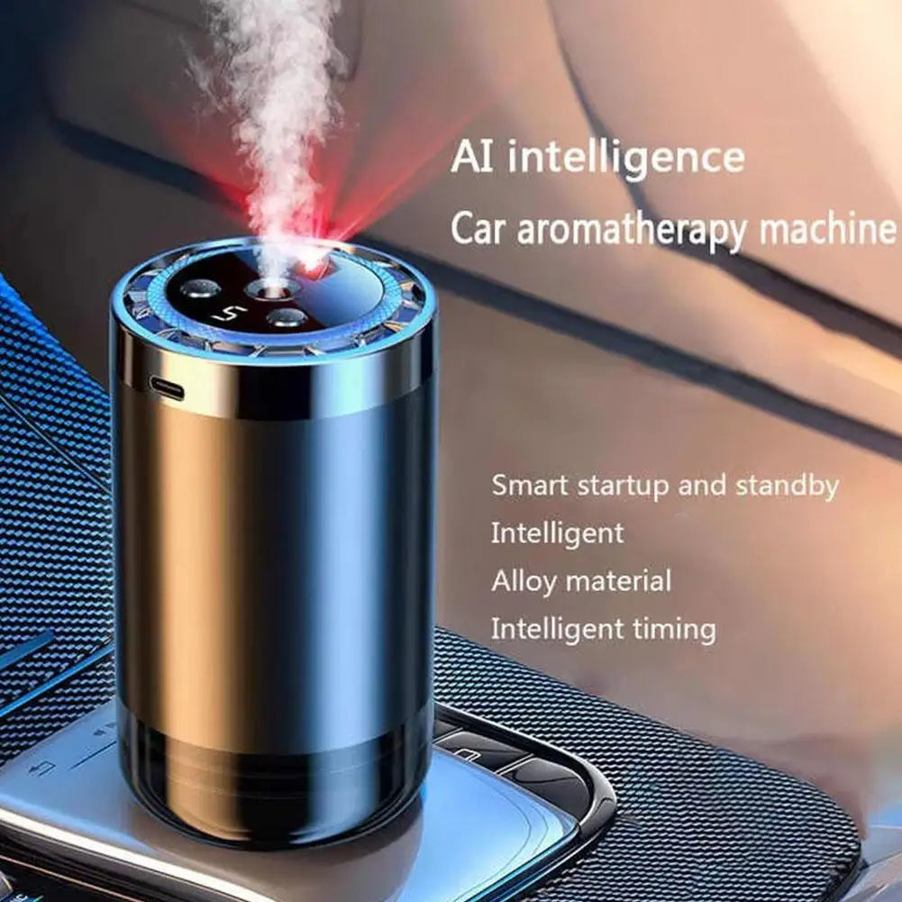 Smart Car Air Freshener Car Fragrance Diffuser Auto Adjustable Modes RGB Music Syncing Light And Starry Sky Projection ﻿