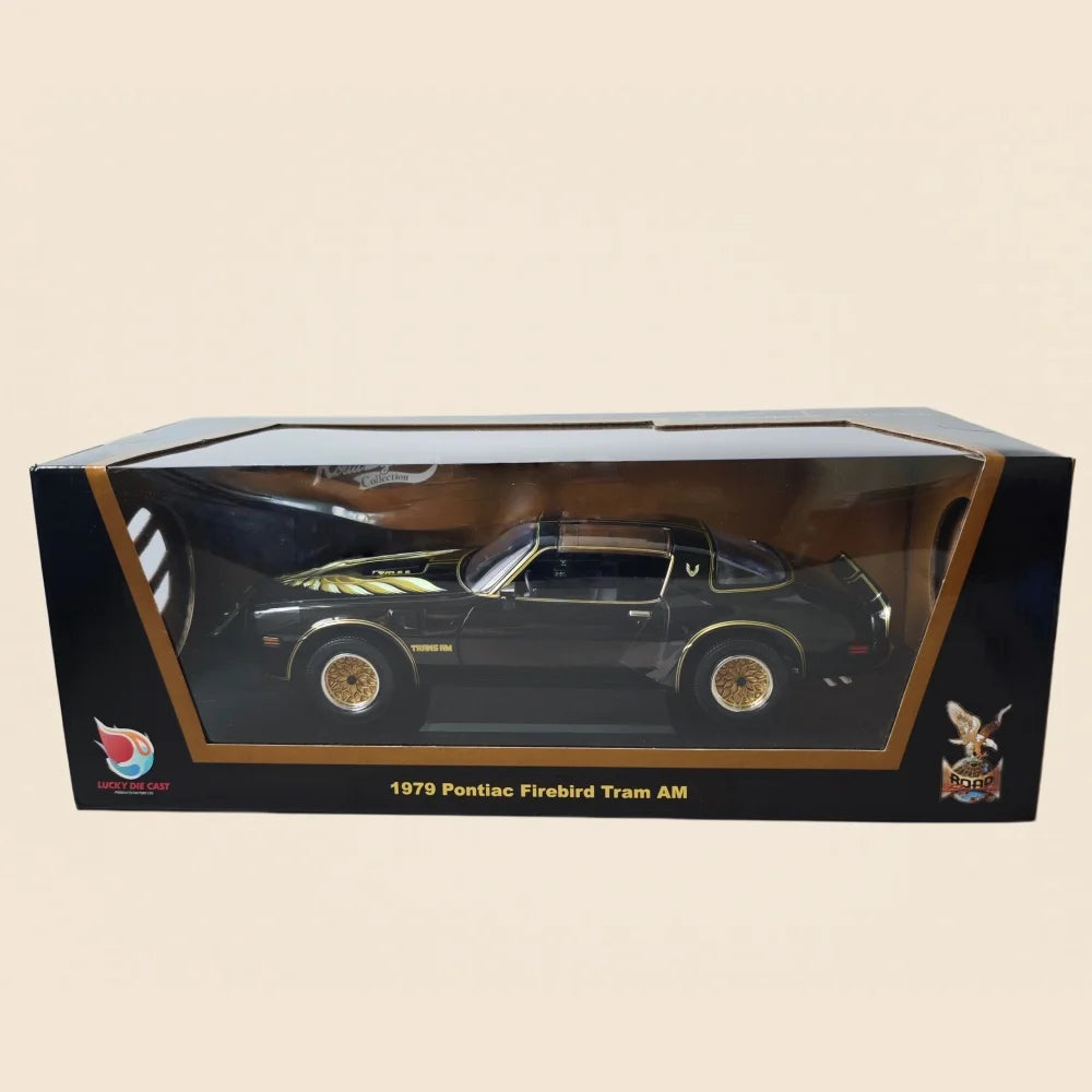 Die-cast 1:18 Scale 1979 Pontiac Firebird Tram Simulation Alloy Static Car Model Gift Toy Ornament Birthday Gift Home Decoration