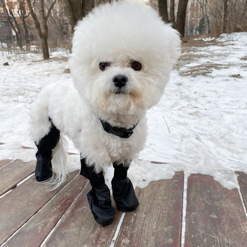 Waterproof Dog Shoes Adjustable Pet Boots for Outdoor Walking Rain Day Paw Protection Soft French Bulldog Booties Dog Show