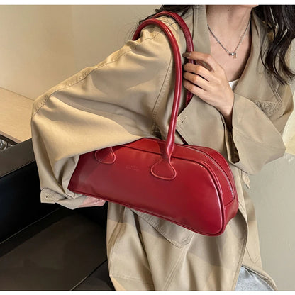Advanced Sense Retro Pu Zipper Ladies Shoulder Bags Trend Light Luxury Hot Sale Bags for Women New Bolsas Femininas