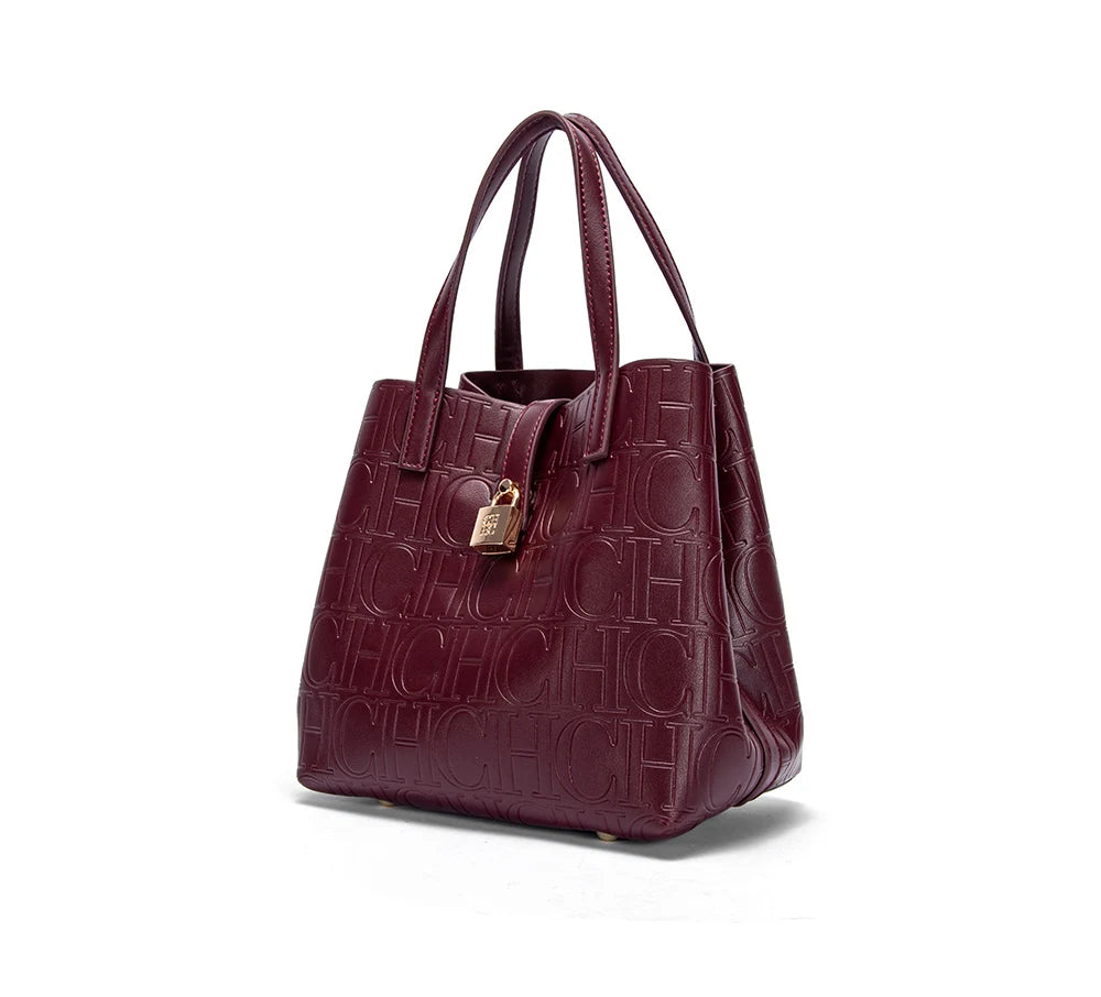 CH Classic Simple Solid Color Women's New Large Capacity Handbag Letter Element Women's Handbag