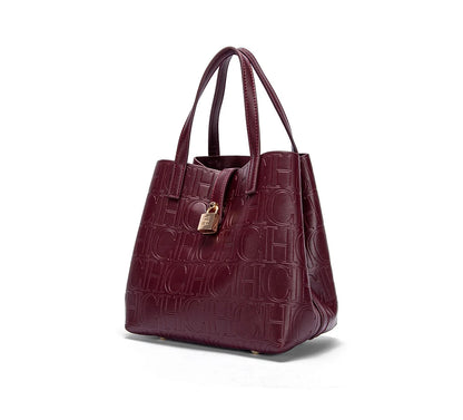 CH Classic Simple Solid Color Women's New Large Capacity Handbag Letter Element Women's Handbag