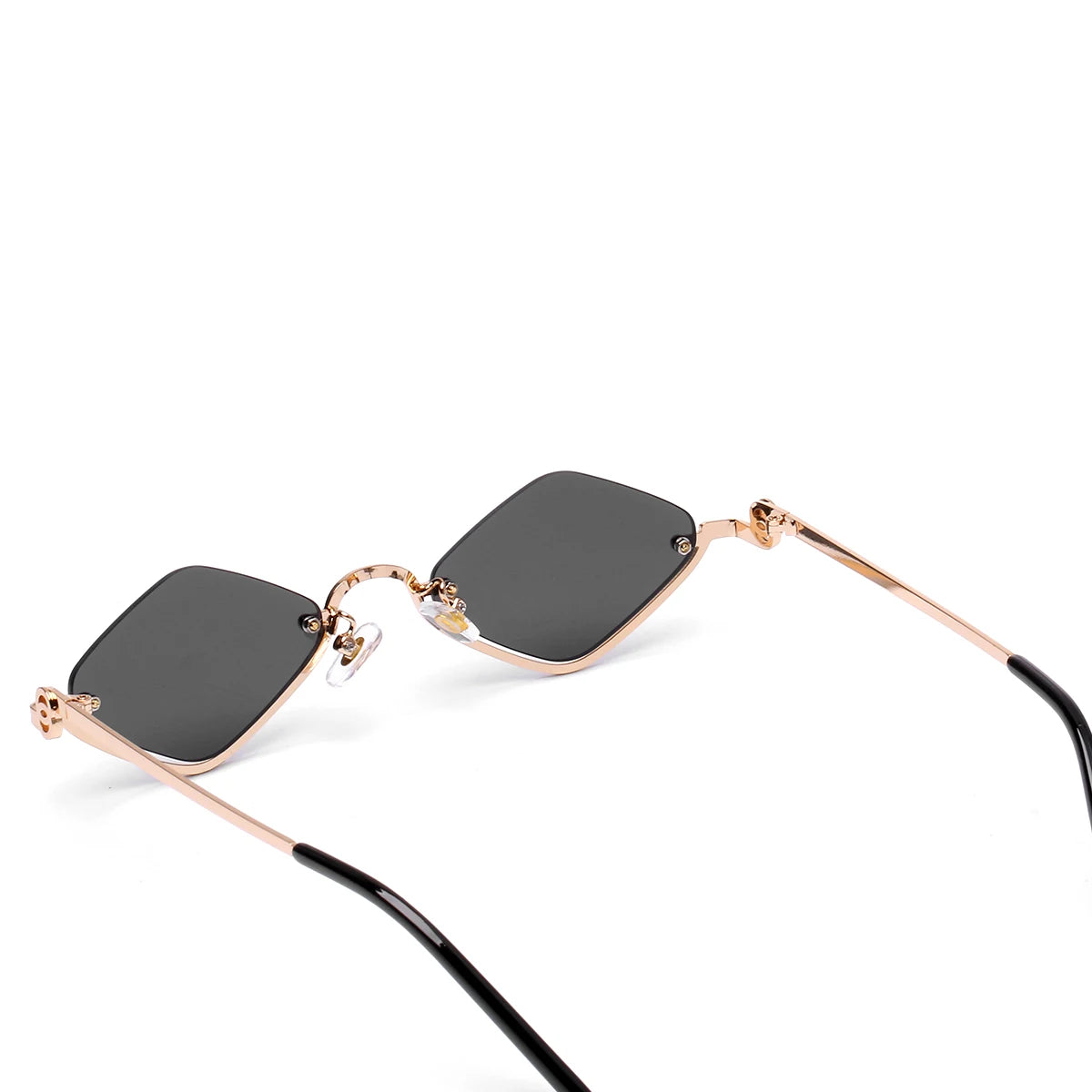 Small Frame Hexagon Sunglasses Women 2026 Luxury Brand Metal Rimless Rhombus Sun Glasses For Female Retro Polygon Eyewear UV400