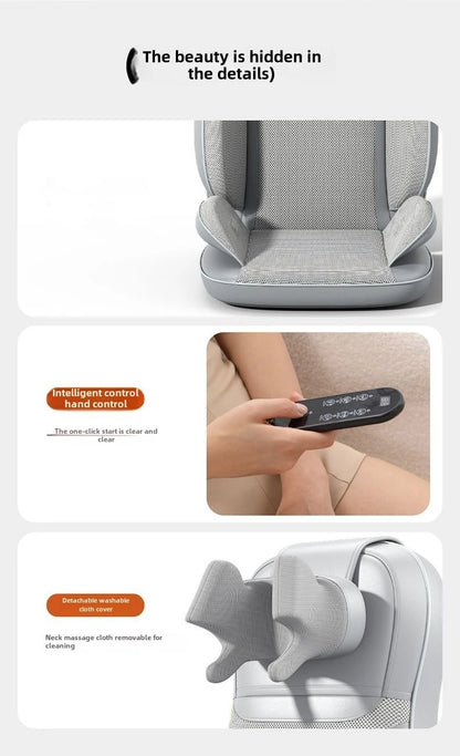 5 Vibrations Waist Hips Electric Back Massager Cervical Massage Chair Seat Cushion for Body Shiatsu Heated Kneading Relaxarion