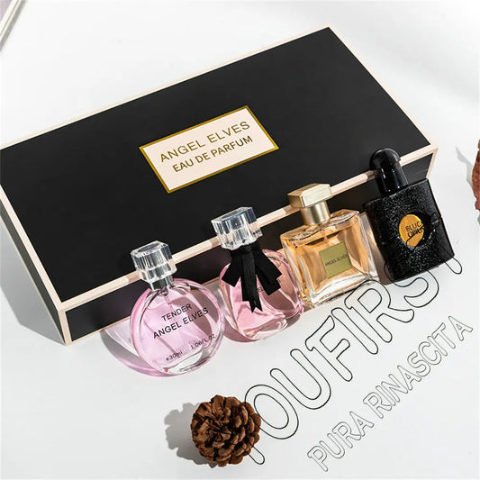 High Quality Perfume Women 120ml Perfumes Feminino Gift Box 4Pcs Set Parfum Femme Lasting Fragrance Floral Fruity Scent Spray