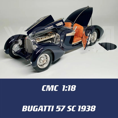 CMC 1:18 57SC 1938 Convertible Simulation Limited Edition All Open Alloy Metal Static Car Model Toy Gift