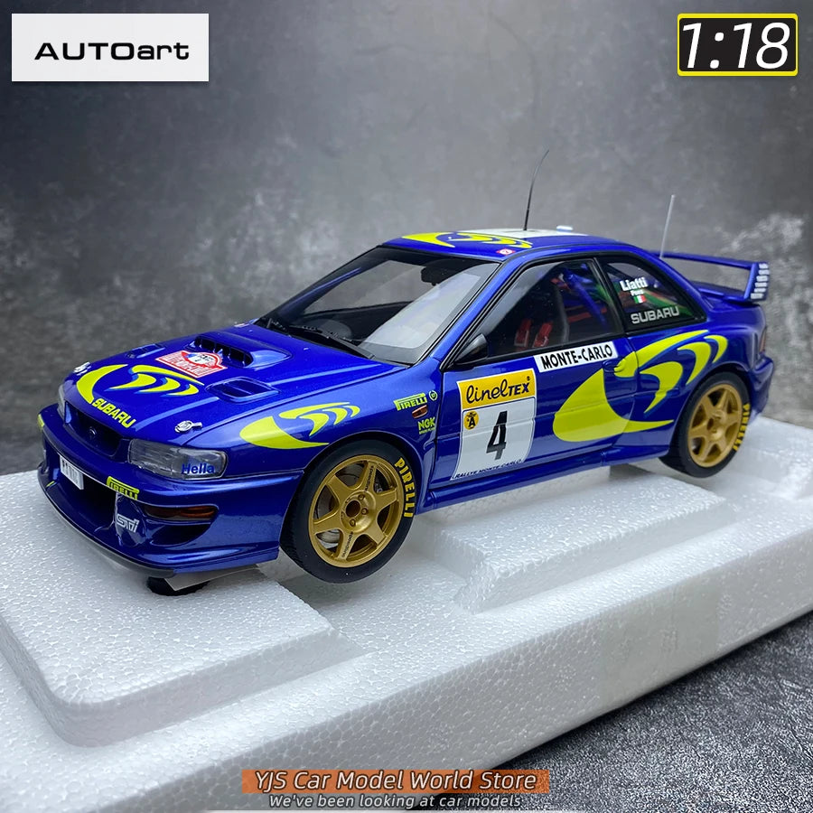 AUTOART Die-cast car model 1/18 Subaru Impreza WRC Rally of Monte Carlo  Static display car models