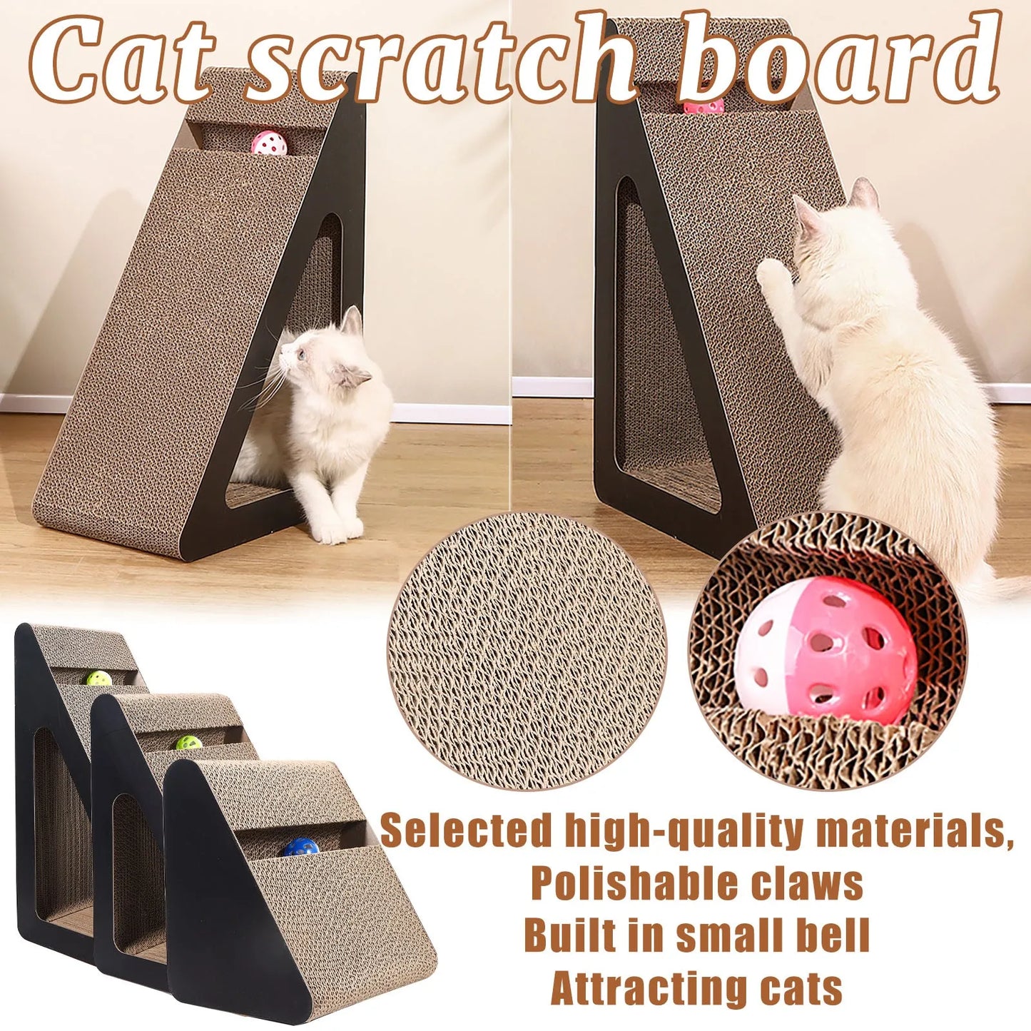 Cat Claw Board Claw Grinding Machine Vertical Claw Column Cat Toy Anti-Scratch Corrugated Paper Nest Wear-Resistant Cat Products