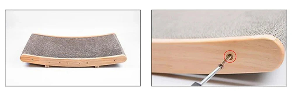 Detachable 3 in 1 wooden frame cat scratching board wear-resistant integrated vertical multi-model cat bed cat claw grinding toy