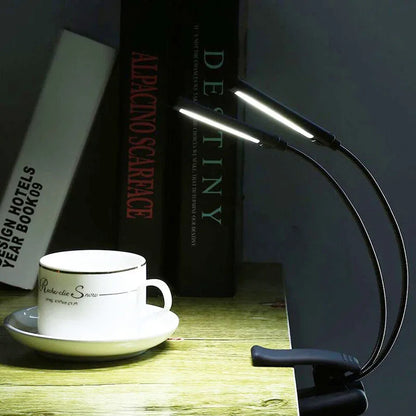 Mini led Book Night Light table lamp eye protection adjustable clip-on desk lamp battery powered flexible study bedroom reading