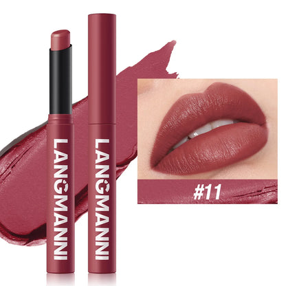 Matte Lipstick Non-Stick Cup Long-Lasting Velvet Finish Lipstick Pen  Smooth Matte Lip Color Waterproof Non-Fading -12 Colors