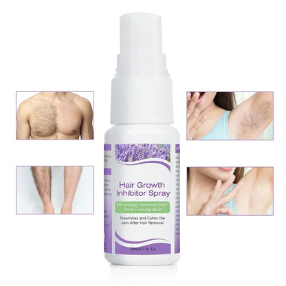 Permanant Hair Growth Removal Inhibitor Spray Beard Bikini Intimate Legs Body Armpit Painless Facial Stop Hair