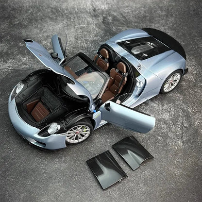 AUTOART car model simulation 1/18 Porsche 918 Car Model alloy room ornament display cars model boy collection christmas gift