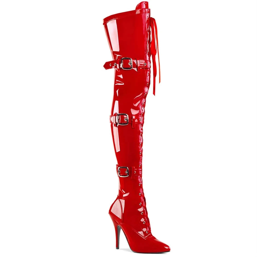 New Over Knee Boots High Quality Fashion Boots Sexy High Boots Fashion Women Boots 12cm Stiletto Boots 34-45 46 BBZAI