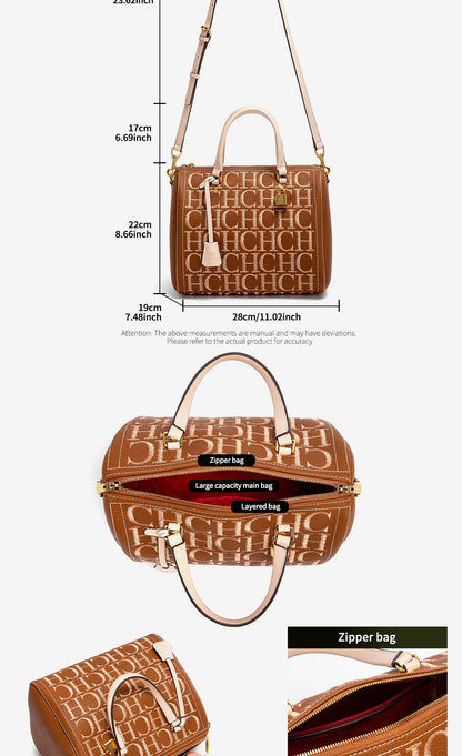 CHCH Women's Shoulder Bag New Embroidered Letter Design Handbag Women's Tote Bag
